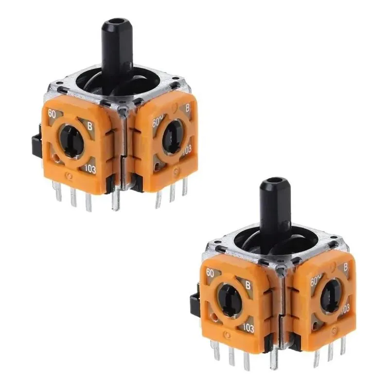 2x 2 Analógicos Preto E Laranja Para Controle Playstation 5