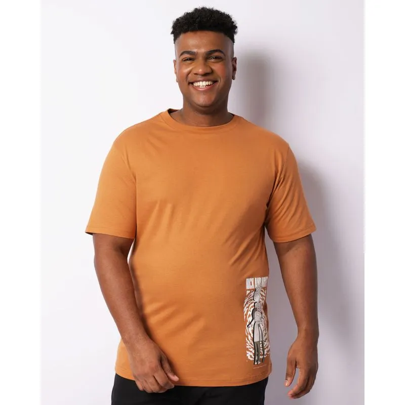 Camiseta Plus Size Masculina Rick And Morty Manga Curta Marrom G1