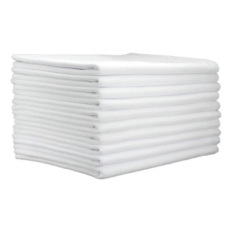 Kit 50 Panos De Prato Branco Liso 100% Algodão Pé De Galinha