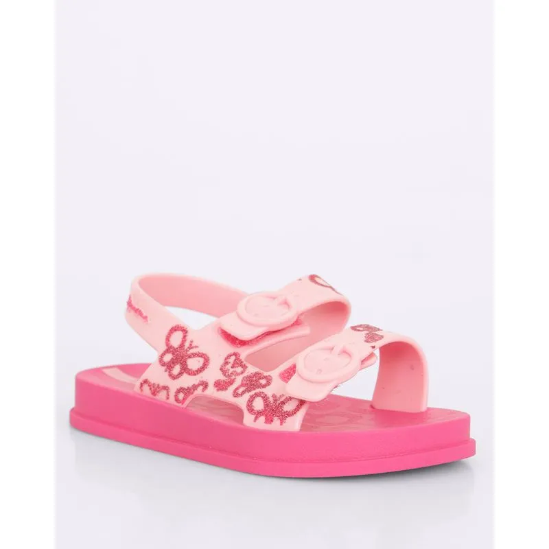 Sandália Bebê Ipanema Papete Com Glitter Rosa 17/18