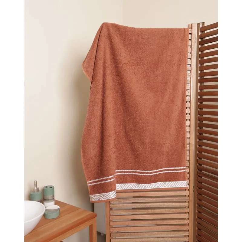 Toalha de Banho Jacquard 70cm x 140cm Döhler Marrom UN