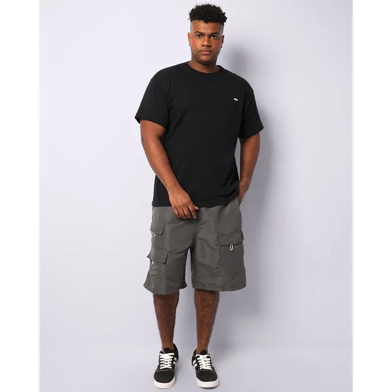 Bermuda Plus Size Masculina Com Bolsos Cinza G1
