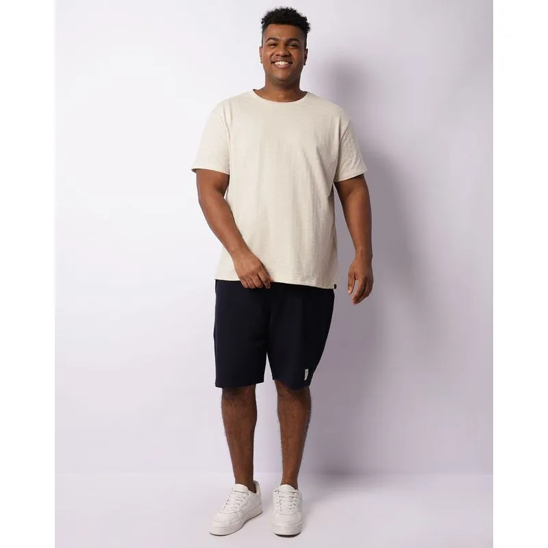 Bermuda Plus Size Masculina Texturizada Com Bolsos Marinho G3