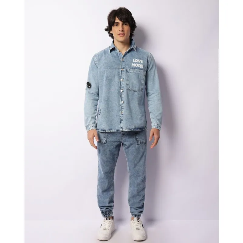 Calça Jeans Masculina Vizzy Jogger Com Bolsos Azul M