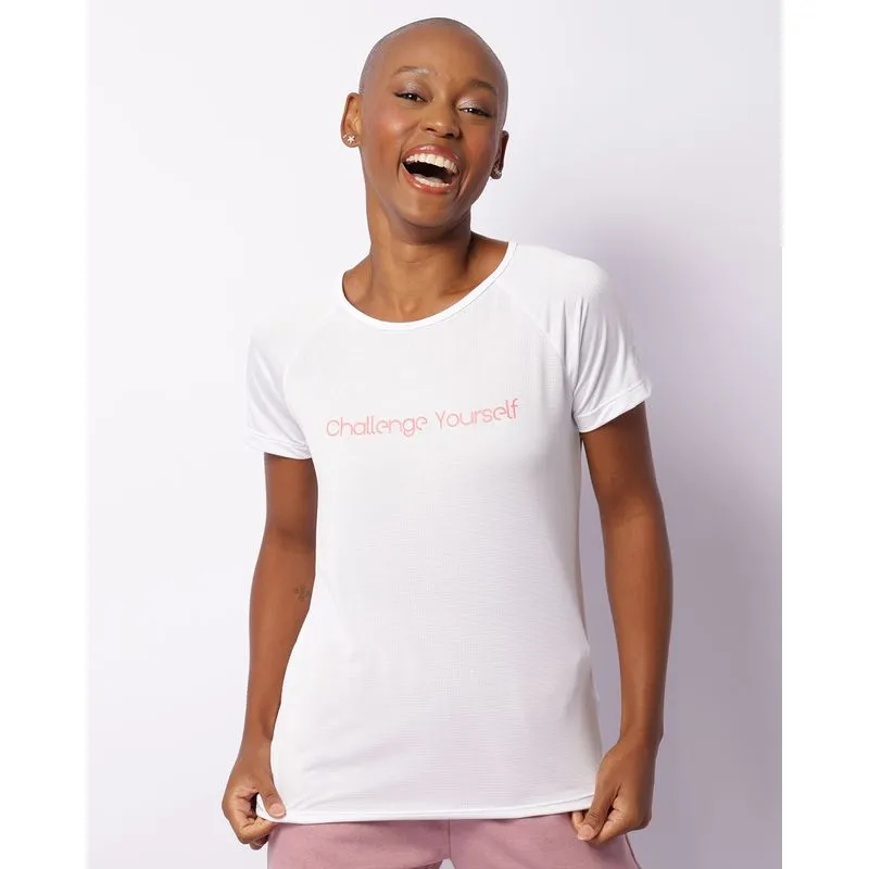 Blusa Fitness Feminina Fitter Estampa Localizada Branca P