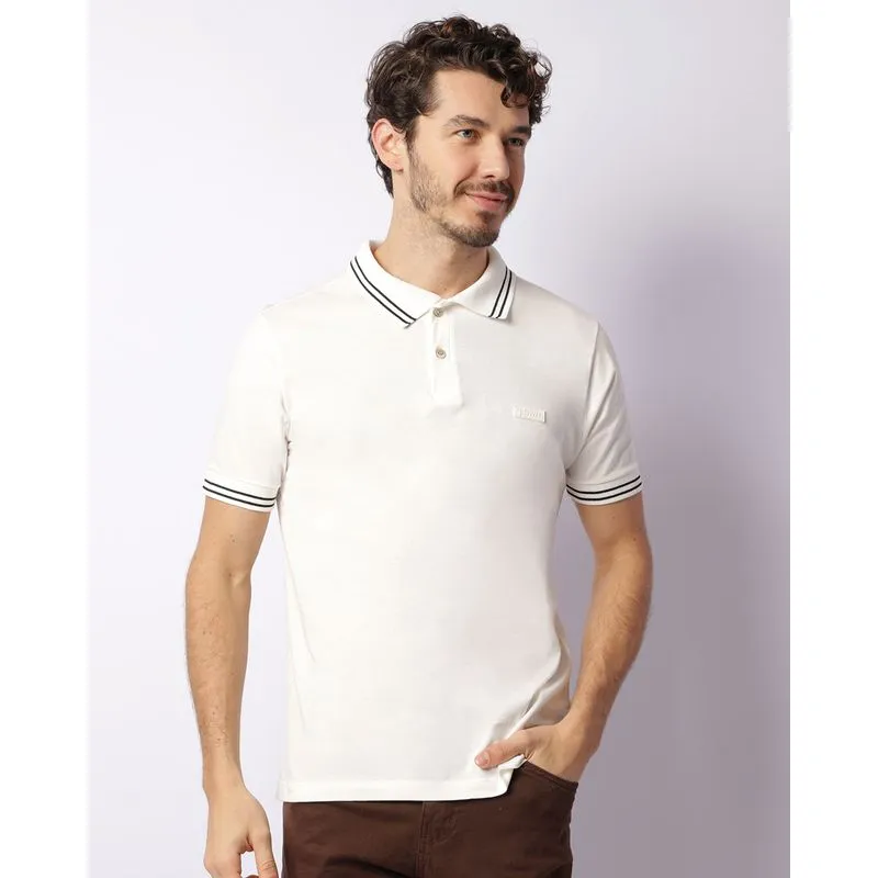 Camisa Polo Masculina Com Aplicação Off White M