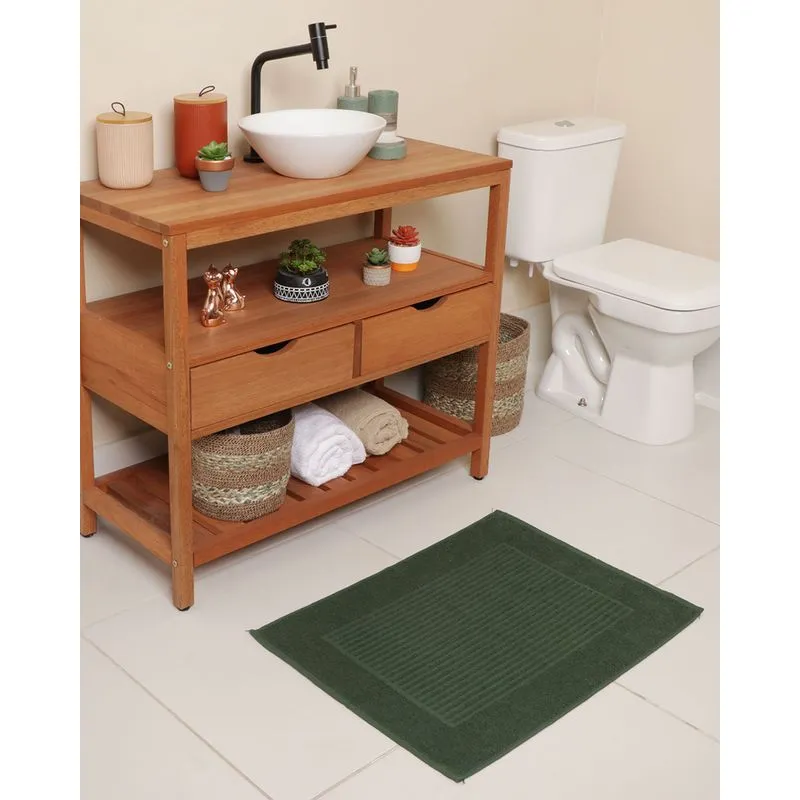 Toalha De Piso Atlântica 50cm x 70cm cm Antiderrapante Verde UN