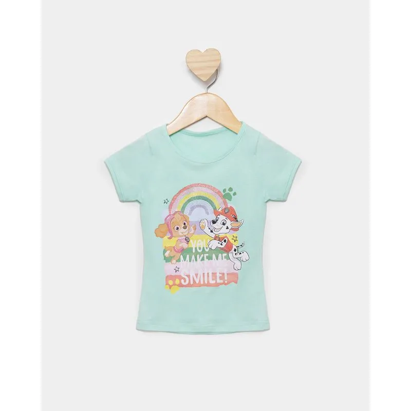 Camiseta Bebê Patrulha Canina Manga Curta Verde 3