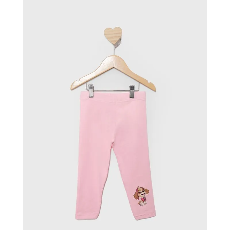 Calça Legging Bebê Estampa Skye Patrulha Canina Rosa 1