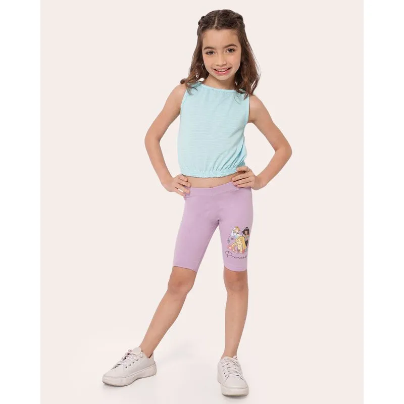 Bermuda Infantil Ciclista Disney As Princesas Lilás 8