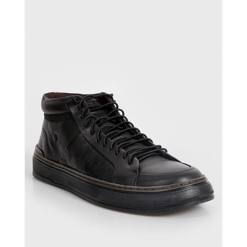 Bota Masculina Democrata Couro Denim City Preta 44