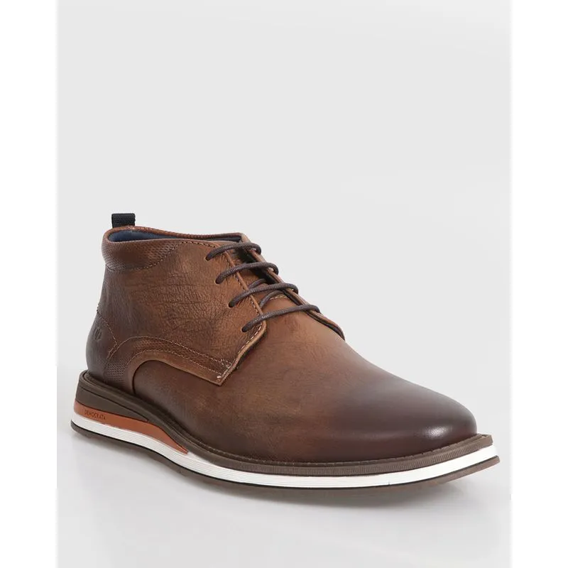Bota Masculina Democrata Couro Type Marrom 44