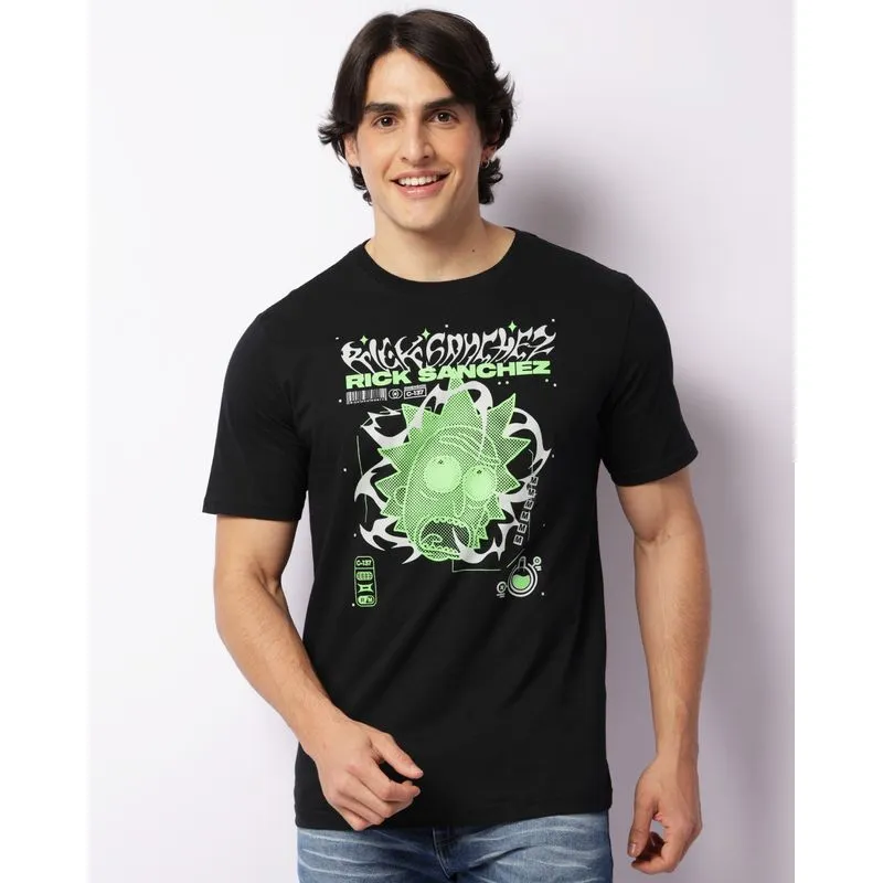 Camiseta Masculina Warner Rick And Morty Manga Curta Preta G