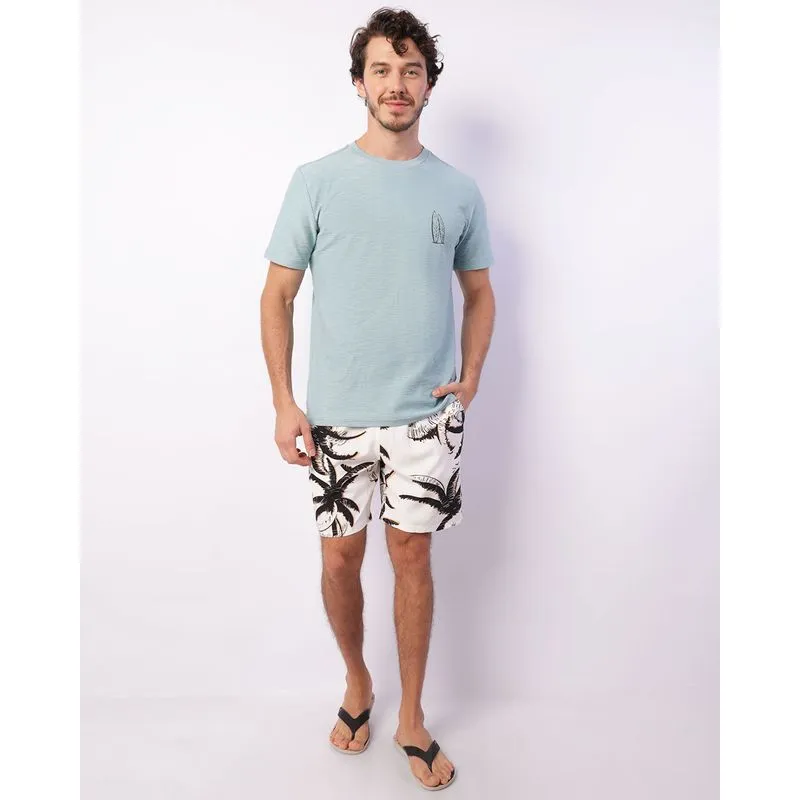 Short Masculina Surf Com Bolsos Estampada Branco GG