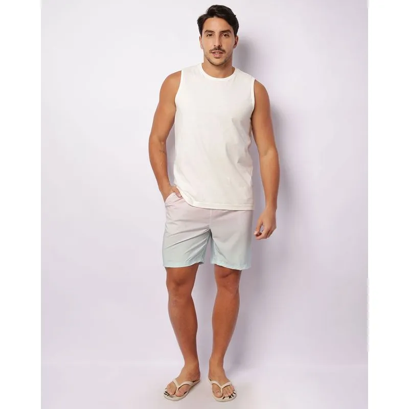 Short Masculino Surf Degradê Com Bolsos Rosa G