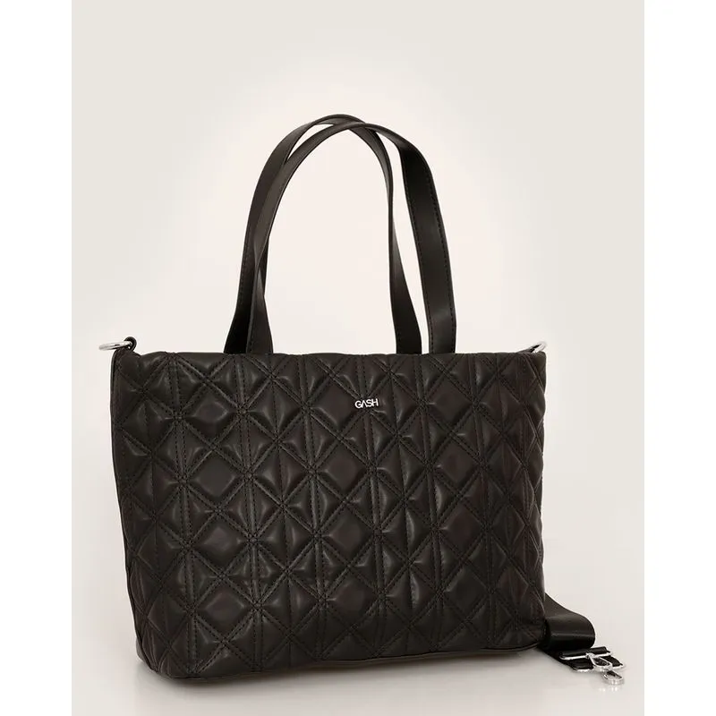 Bolsa Feminina Tote Bag Texturizada Preta UN