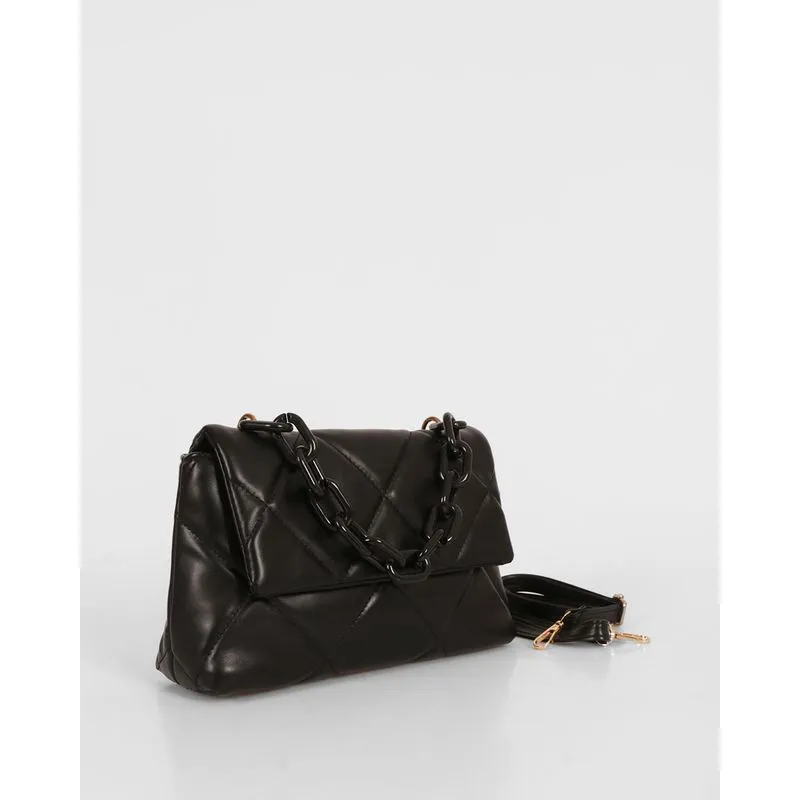 Bolsa Transversal Matelasse Preta UN