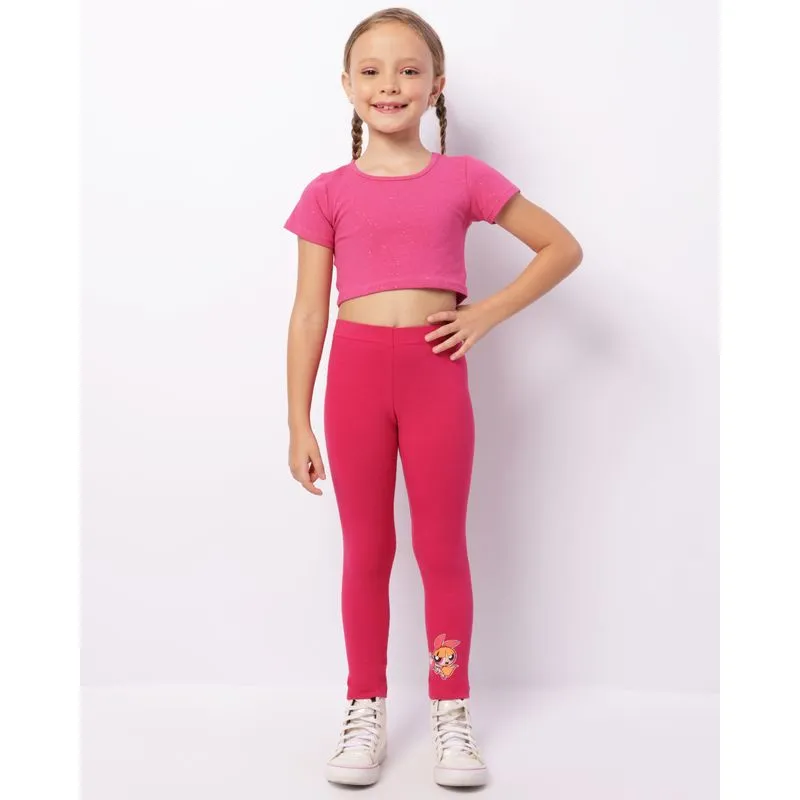 Calça Legging Infantil As Meninas Superpoderosas Florzinha Rosa 4
