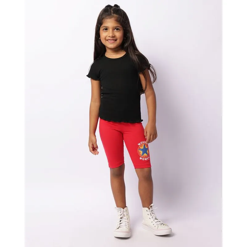 Bermuda Infantil Ciclista DC Comics Mulher Maravilha Vermelha 6