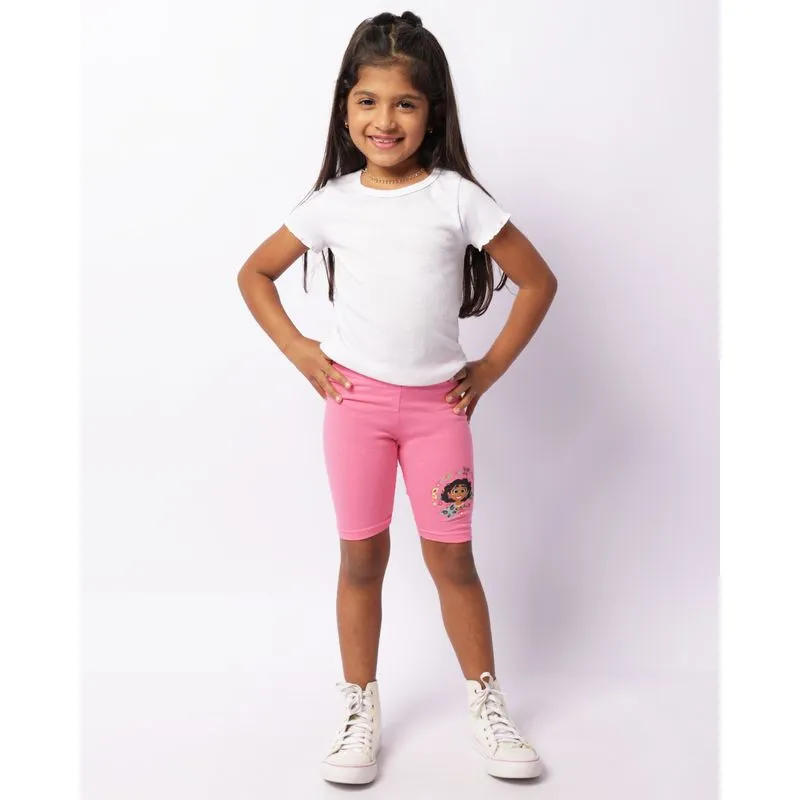 Bermuda Infantil Ciclista Disney Estampa Encanto Mirabel Rosa 4