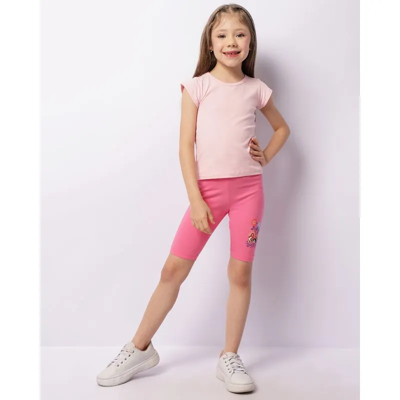 Bermuda Infantil Ciclista As Meninas Superpoderosas Rosa 4