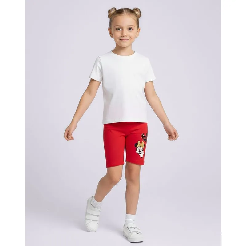 Bermuda Infantil Ciclista Estampa Disney Minnie Vermelho 8