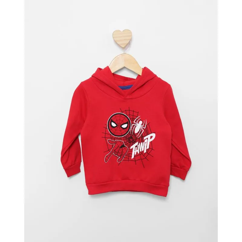 Blusão Moletom Bebê Peluciado Marvel Homem Aranha Vermelho 1