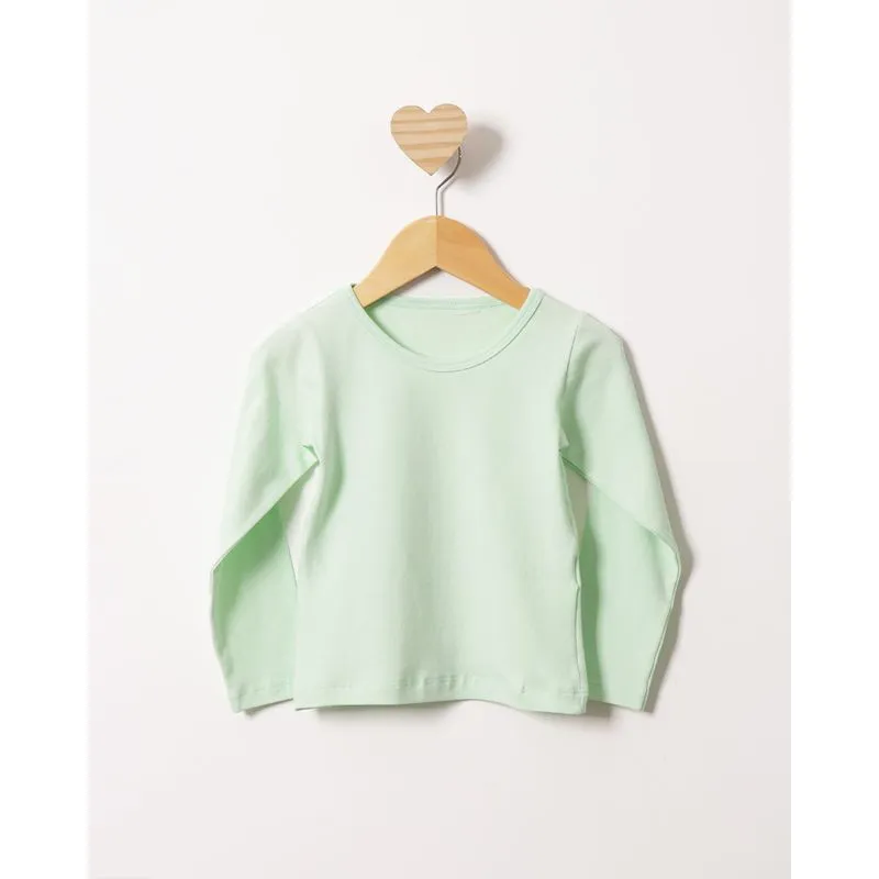 Blusa Bebê Lisa Manga Longa Verde 2
