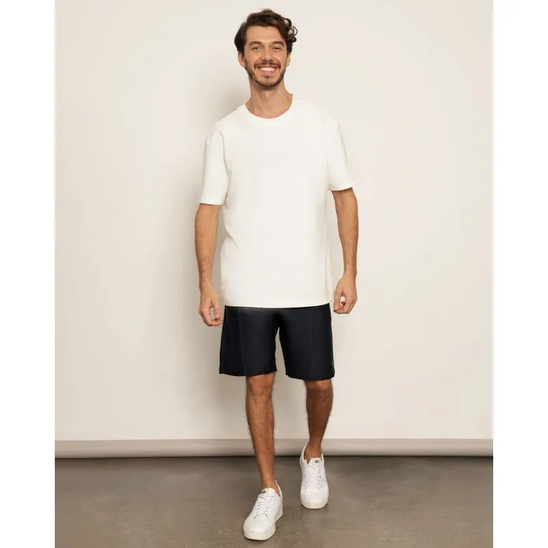 Bermuda Masculina Gangster Moletinho Reta Marinho G
