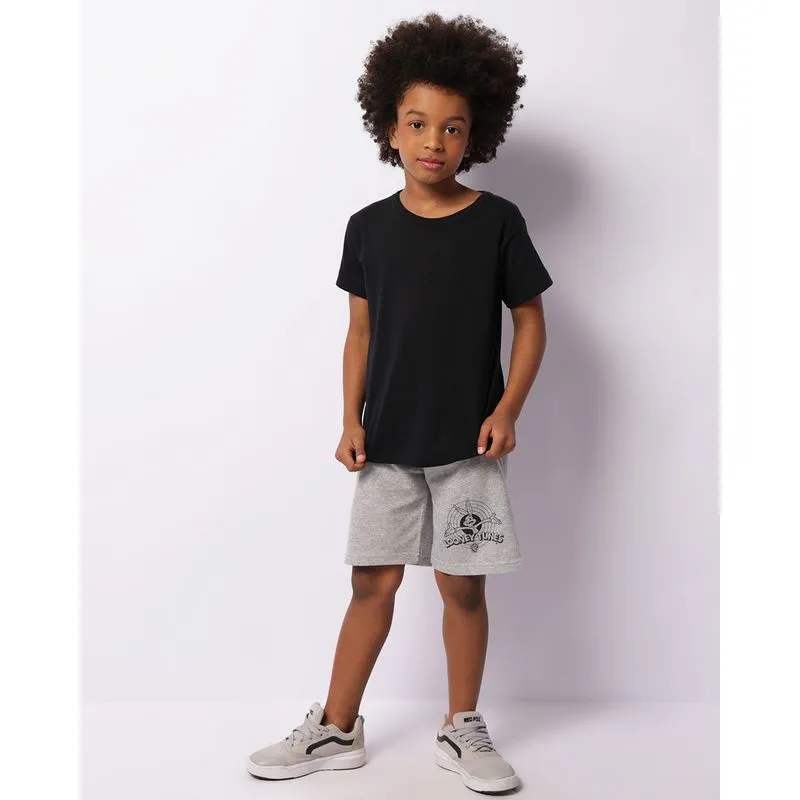Bermuda Infantil Moletinho Warner Pernalonga Looney Tunes Cinza 4