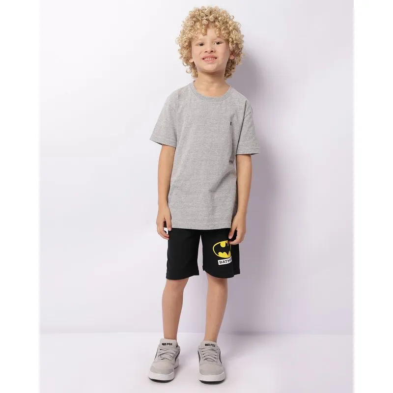 Bermuda Infantil Moletinho DC Comics Estampa Batman Preta 10
