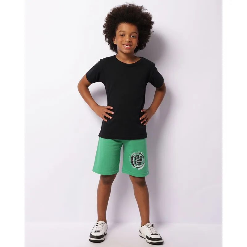 Bermuda Infantil Moletinho Marvel Hulk Verde 12