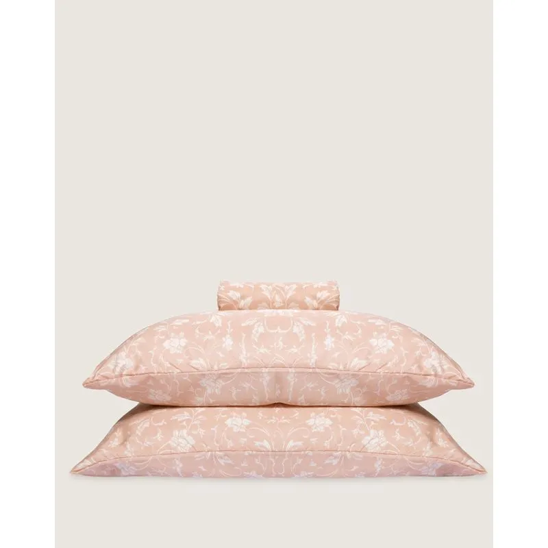 Jogo De Cama Casal Andreza 3 Peças Estampa Floral Laranja UN