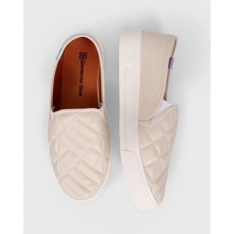 Tênis Feminino Slip On Com Recortes Off White 38