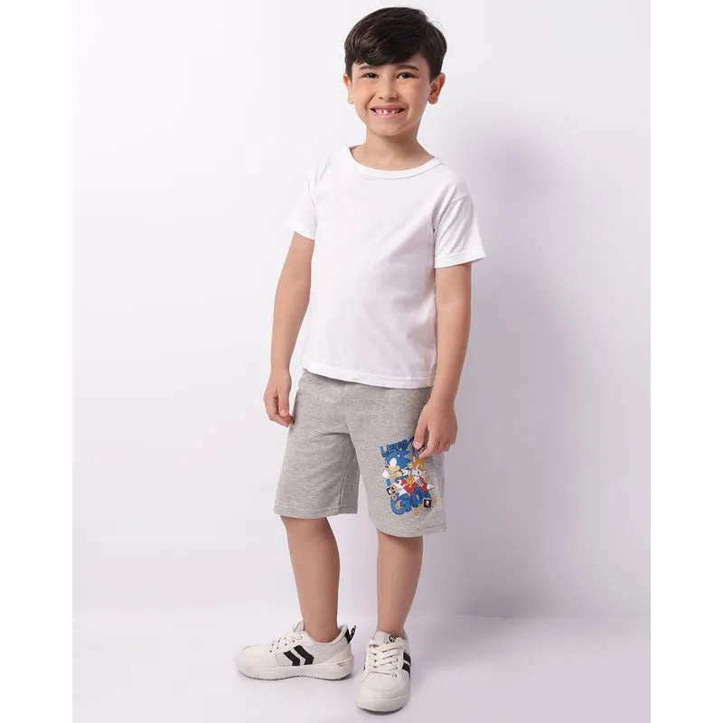 Bermuda Infantil Moletinho Sonic Cinza 10