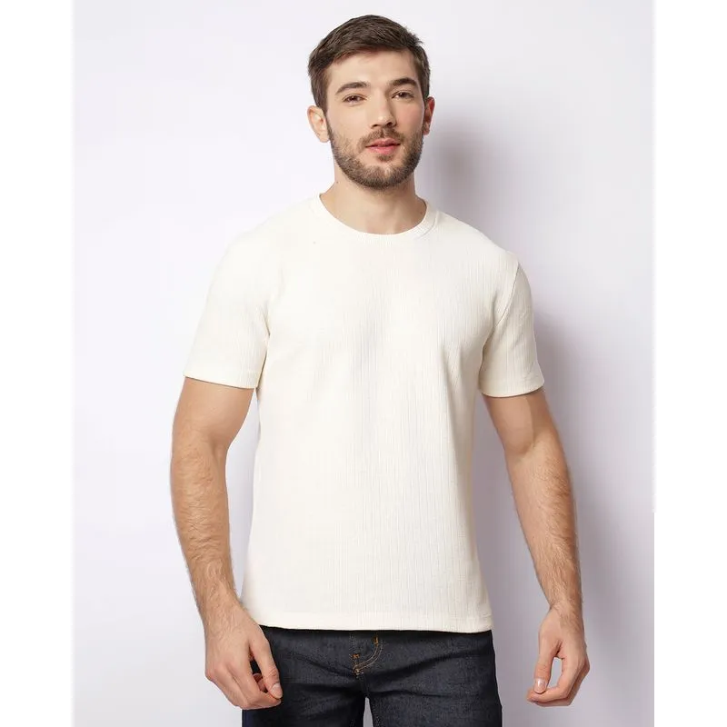 Camiseta Masculina Texturizada Manga Curta Off White G