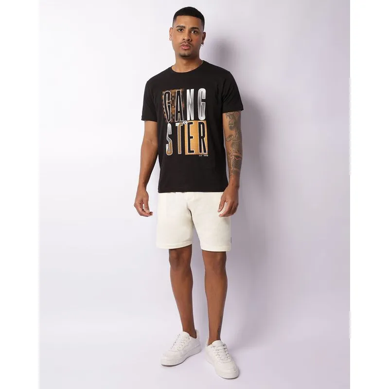 Bermuda Masculina Reta Moletinho Texturizada Off White G