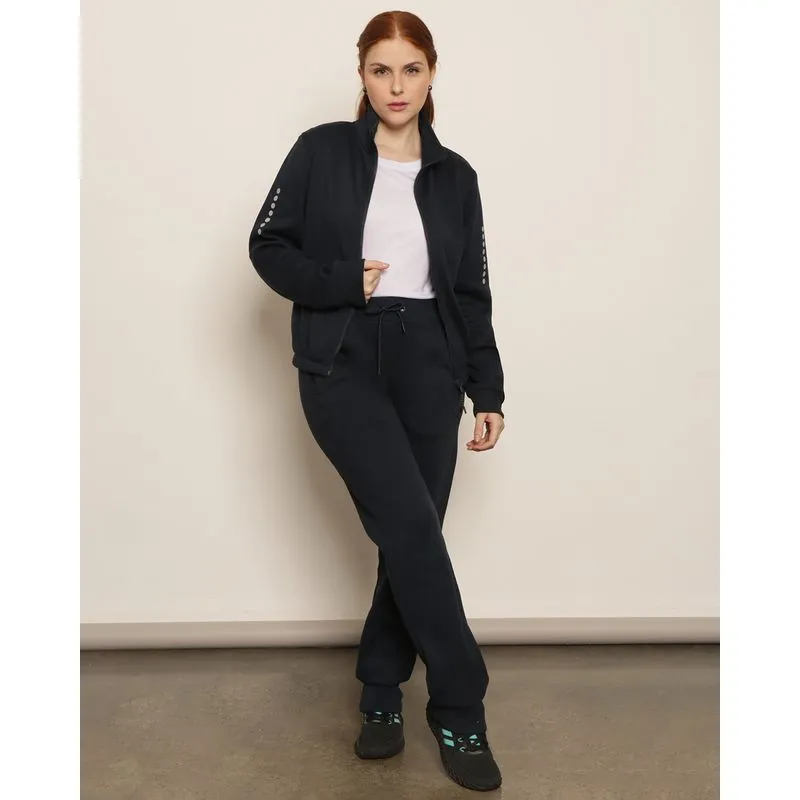 Calça Moletom Feminina Peluciada Jogger Fitter Fitness Marinho G