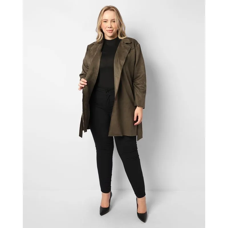 Calça Plus Size Feminina Skinny Bengaline Preta 48