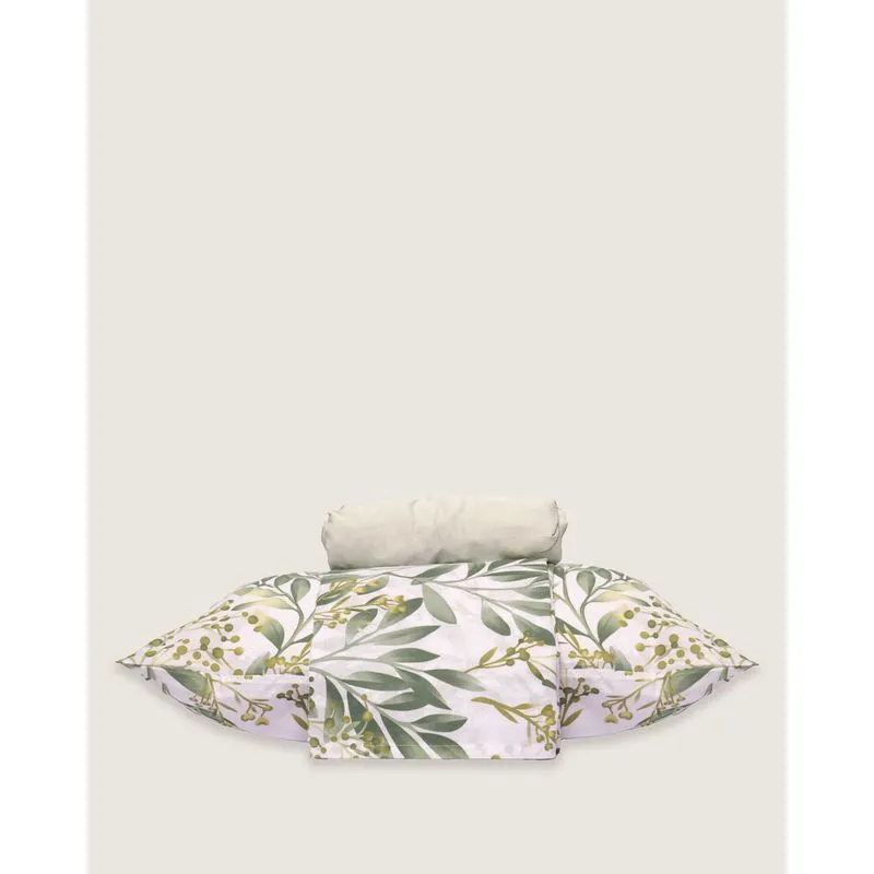 Jogo De Cama Solteiro 3 Peças Algodão Andreza Estampa Floral Verde UN