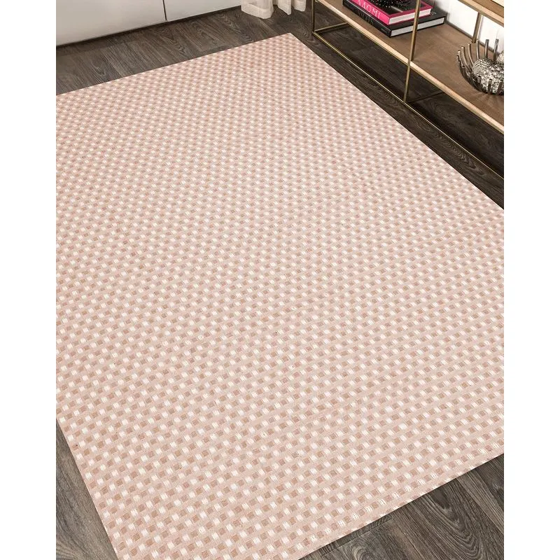 Tapete De Sala Safira 132cm x 200cm Antiderrapante Bege UN