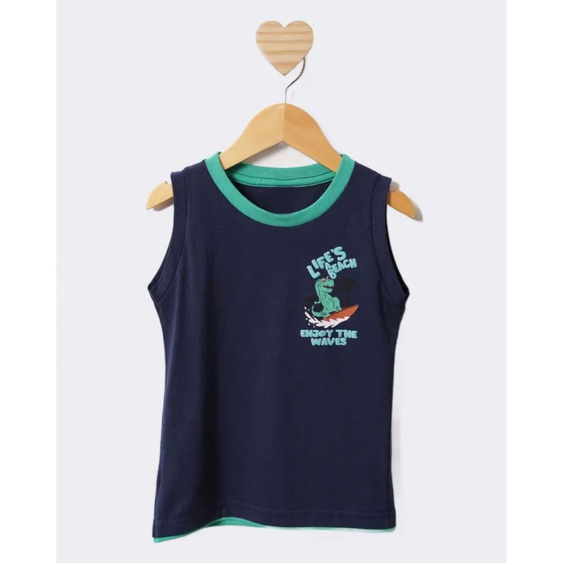 Regata Bebê Estampa Dinossauro Verde 3