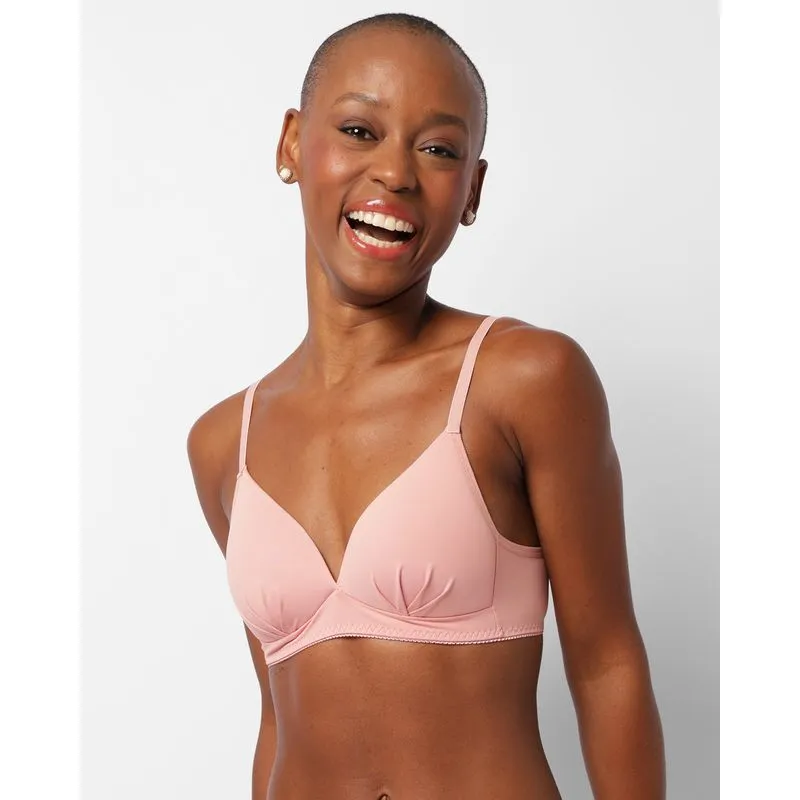 Sutiã Feminino Triangulo Com Bojo Rosa UN
