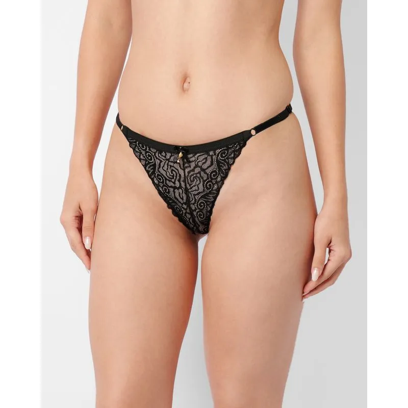 Calcinha Feminina String Renda Preta M