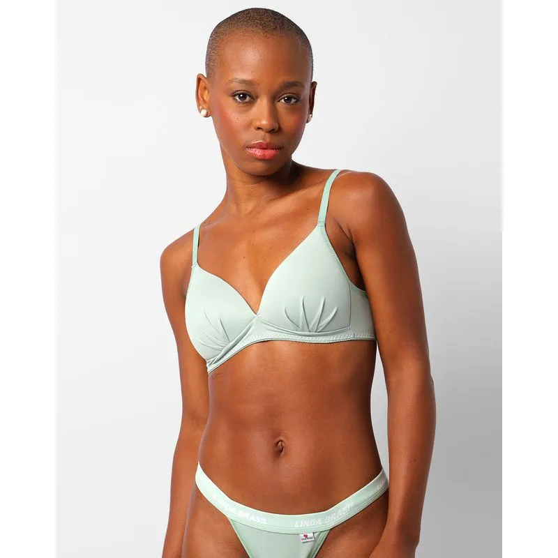 Sutiã Feminino Triangulo Com Bojo Verde 44