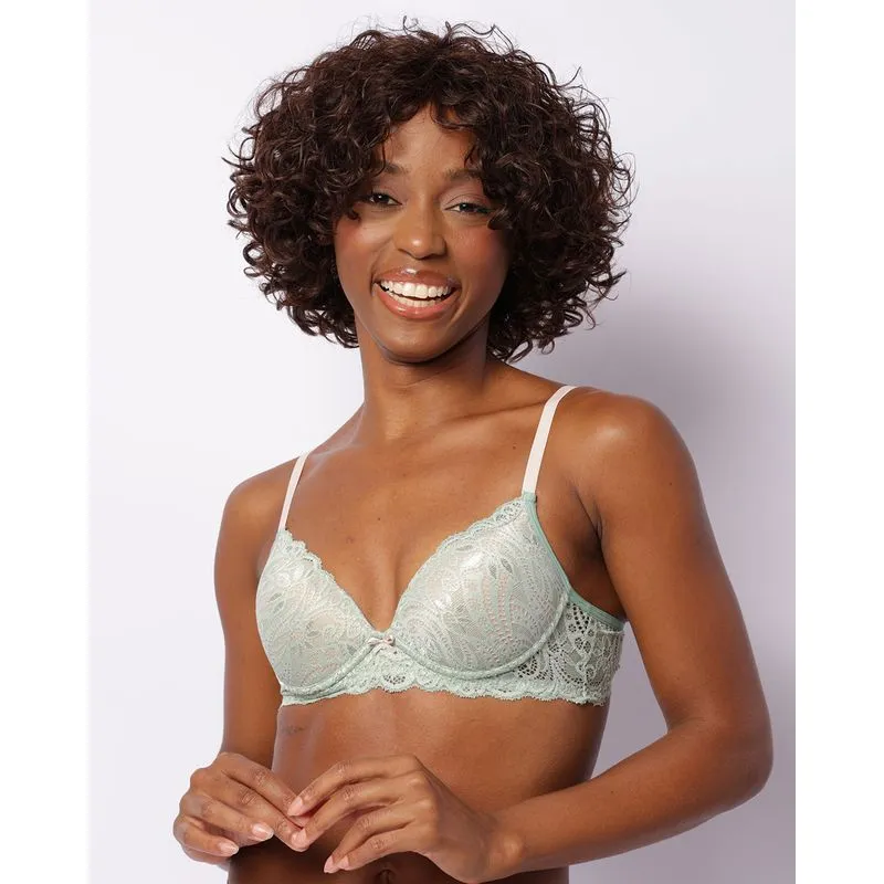 Sutiã Feminino Com Base Bojo E Renda Verde 44