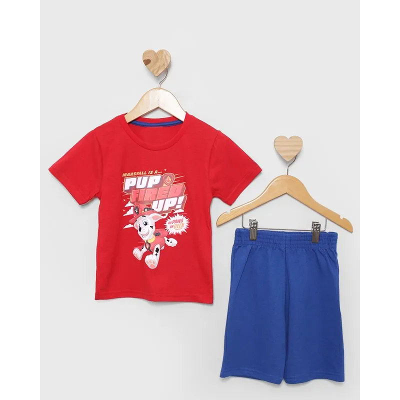 Conjunto Bebê Curto Marshall Patrulha Canina Vermelho 1