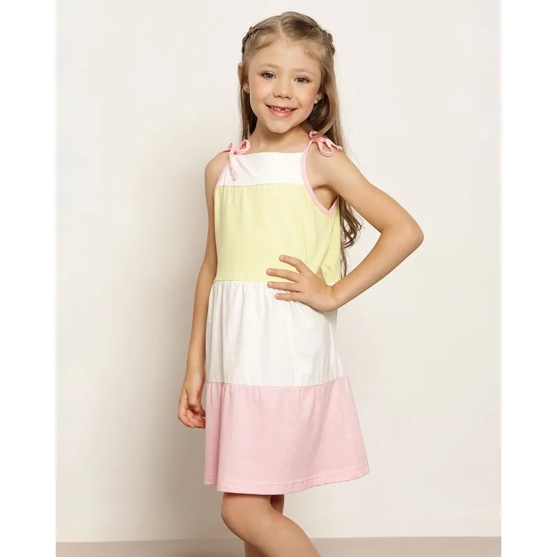 Vestido Infantil Curto Alcinha Três Marias Amarelo 6