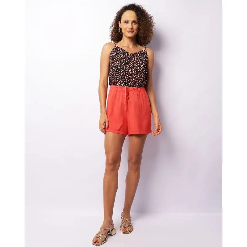 Short Feminino Berry & Co. Viscose Laranja M