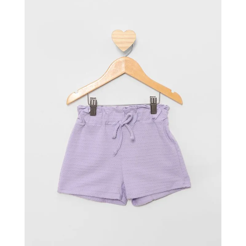 Short Bebê Curto Clochard Texturizado Lilás 3